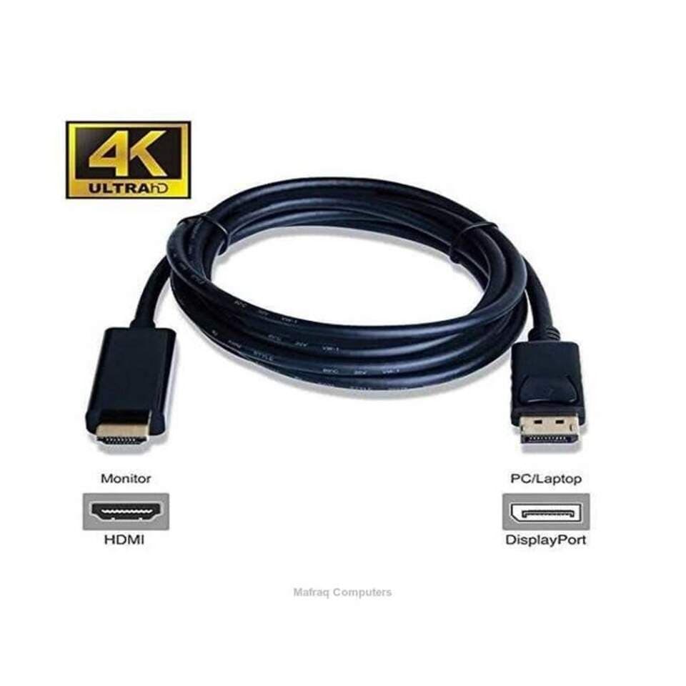 DisplayPort Male to HDMI Male 4K Ultra HD Cable Converter – Black
